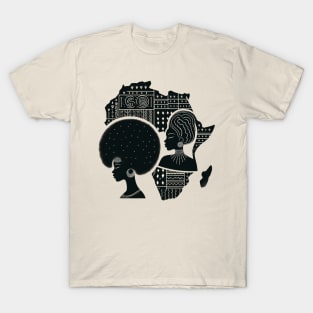 African Woman - African  Map T-Shirt